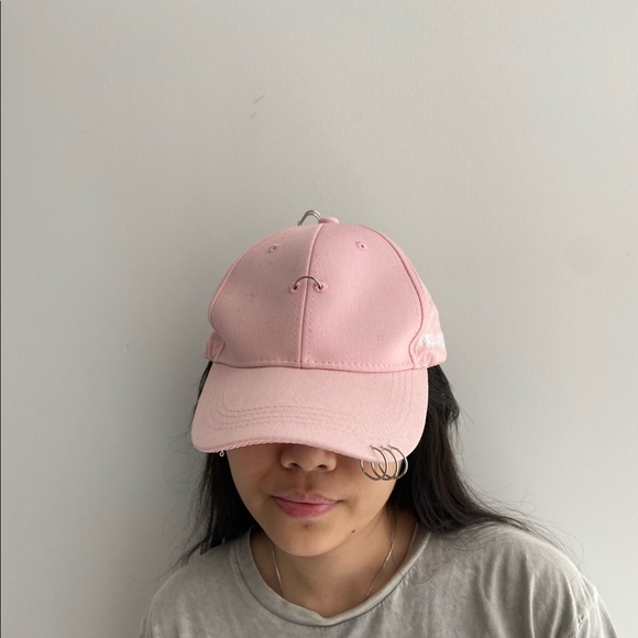 Baby Pink Baseball Cap with Rings - Picture 1 of 5